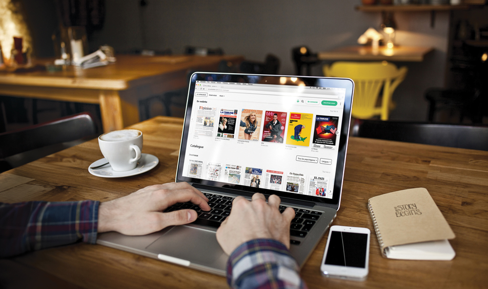 Kiosque de presse digitale sur ordinateur avec Clic & Read par 2iSR