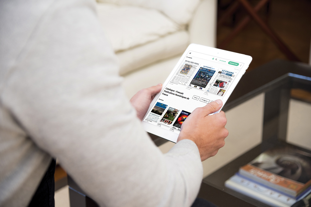 Kiosque de presse numérique sur tablette avec Clic & Read par 2iSR