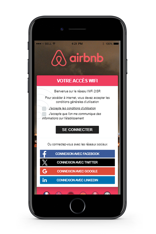 portail captif WiFi Airbnb